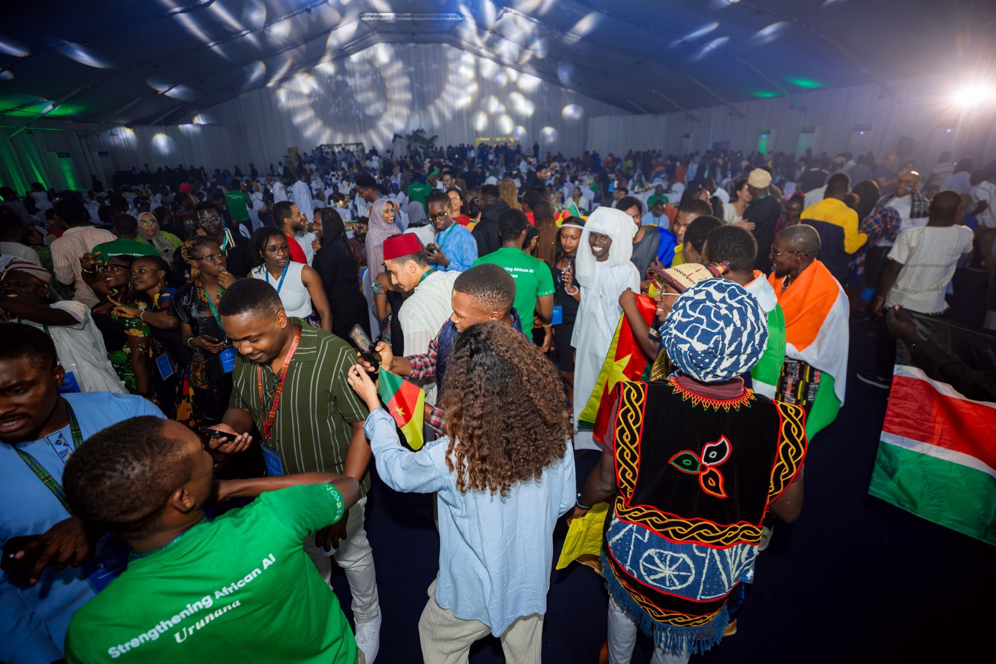 Image of DLI delegates at the DLI culture dinner at the University of Rwanda in Kigali
