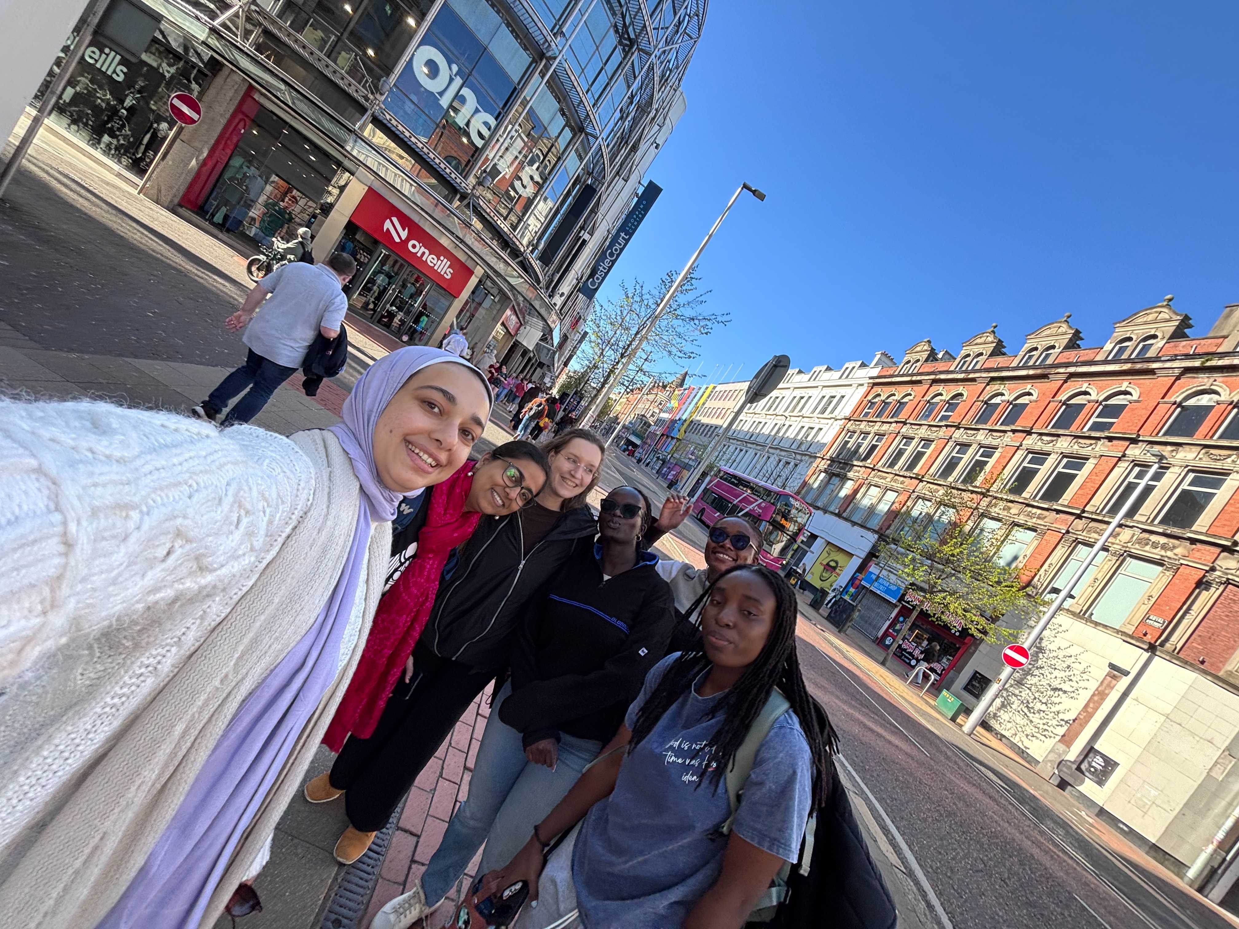 Selfie with Nyasita and her friends on the street.