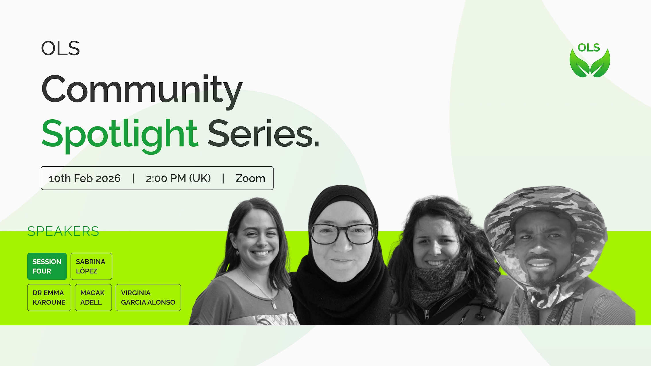 Image shows the YT thumbnail for one of the sessions with headshots of several speakers.